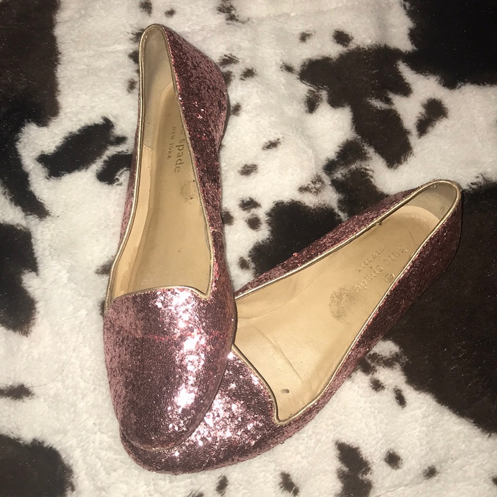 🌸KATE SPADE GLITTER FLATS🍭